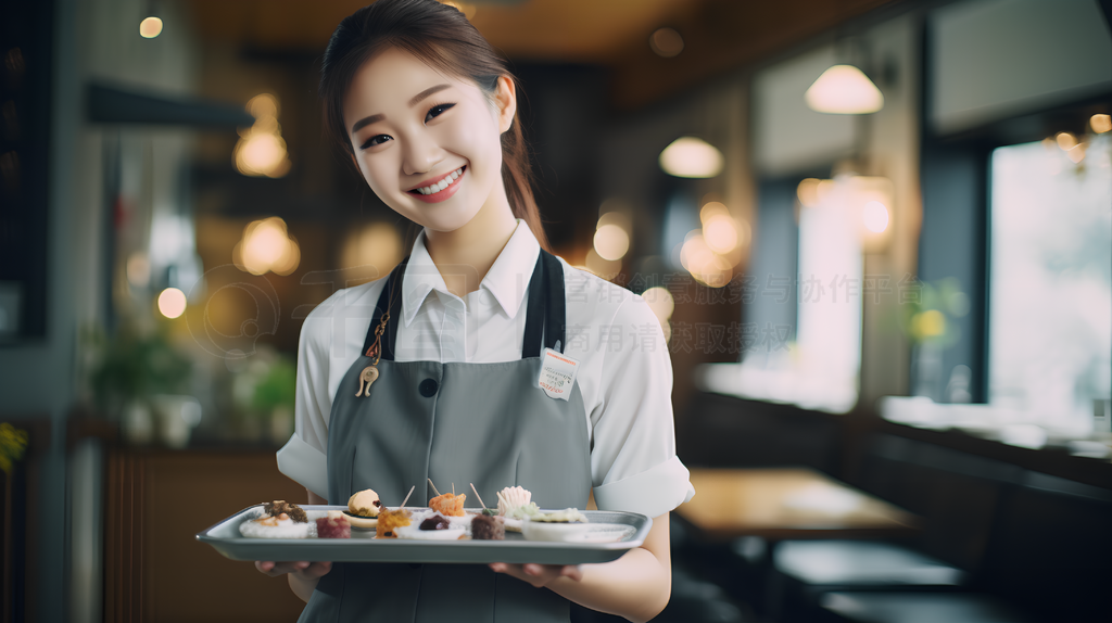餐廳酒店女服務員服務生